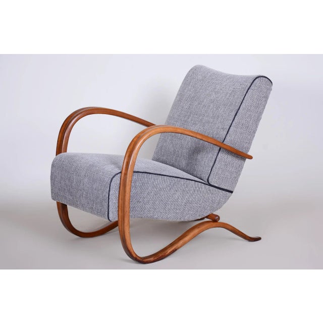 Art Deco H269 Armchair attributed to J. Halabala for Up Závody, 1930s For Sale - Image 4 of 11