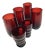 Vintage Ruby Red Highball & Juice or Shot Glass - Set of 6 For Sale