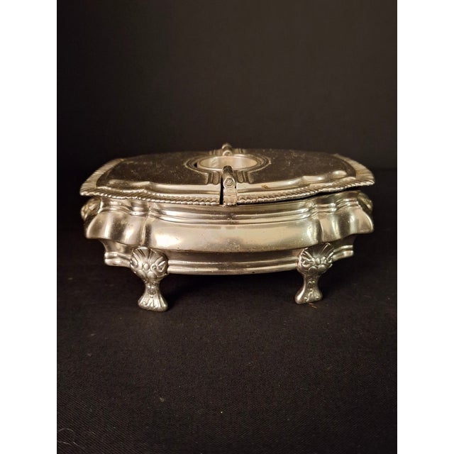 1960s Vintage Silver Plated Havdalah Compendium Spice Box Candle Holder Lions Crest 344 For Sale - Image 5 of 18