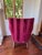 Curved Wing Arm Chair With Zimmer & Rohde Fabric in Deep Wine For Sale - Image 4 of 5