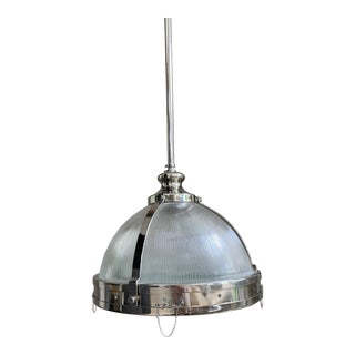 Restoration Hardware “Clemson” Prismatic Chrome Pendant Light For Sale