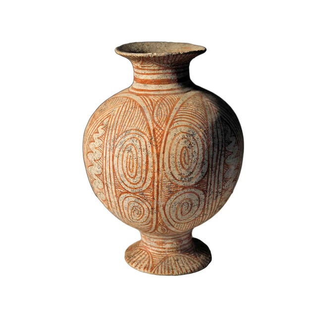 Thai Bai Chiang Bichrome Pottery Vessel For Sale - Image 10 of 10