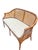 Ornamental & Decorative Materials Vintage Faux Bamboo Settee Sofa Bench With Rattan Cane Back For Sale - Image 7 of 9