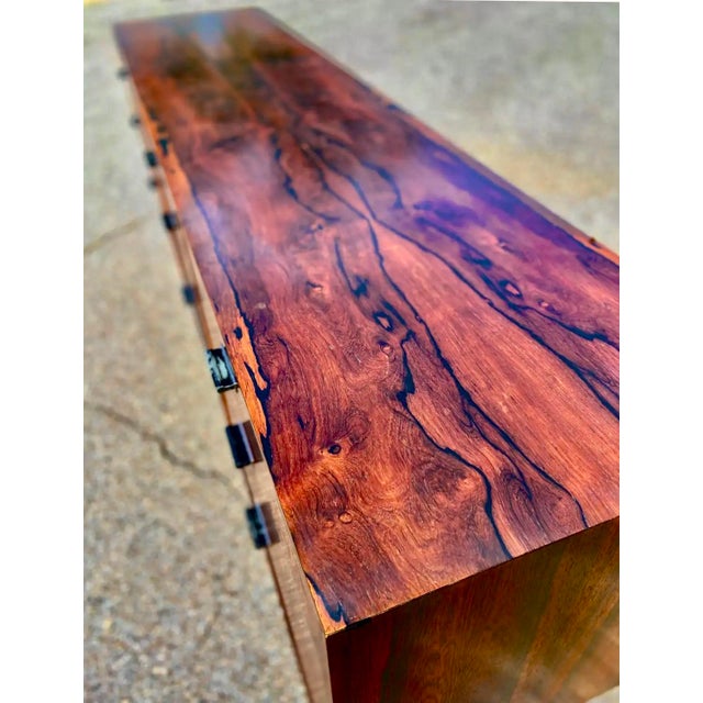 Mid 20th Century Mid 20th Century Modern Rosewood Lowboy Dresser or Credenza | in the Style of Founders For Sale - Image 5 of 12