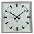 Large Grey Square Wall Clock from Pragotron, 1970s For Sale