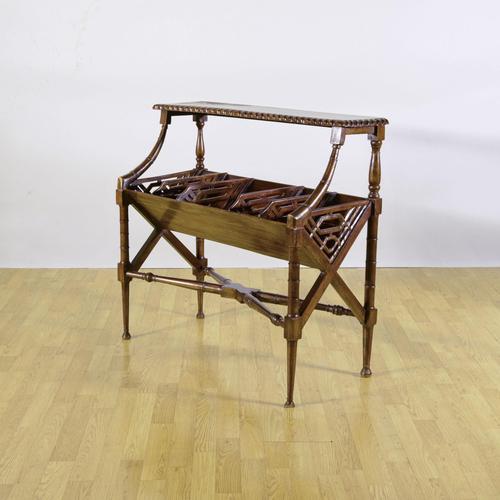 Regency Style Mahogany Magazine Rack, 1900s For Sale - Image 9 of 9