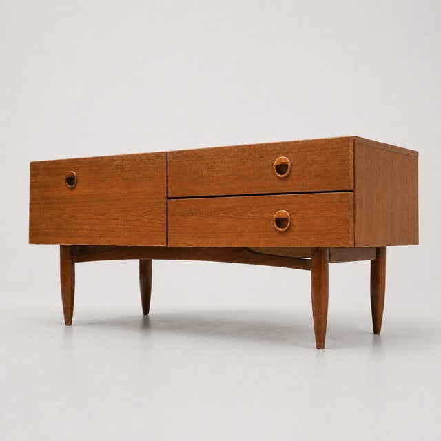 Teak Sideboard with Conical Legs For Sale - Image 6 of 7