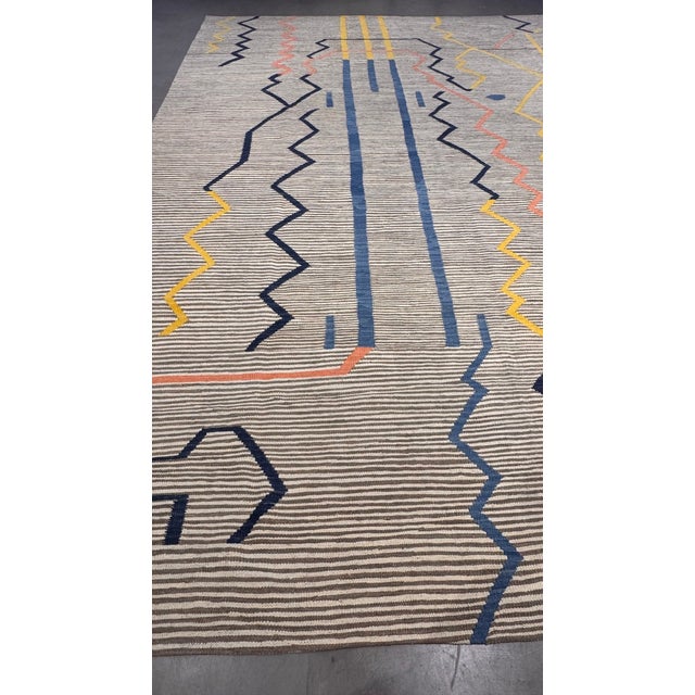 Auburn Decorative Flat Woven Rug For Sale - Image 8 of 11