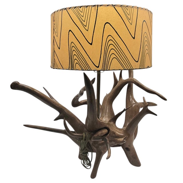 Monumental Teak Root Table Lamp in the Nakashima Organic Modern Style 36" For Sale - Image 4 of 9