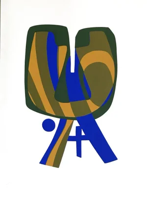 1978 Ronald King Screen Print in Colors Shipman-11
