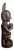 Vintage African Wooden Horned Figure Sculpture Tribal Art Hand Carved Wood Statue, 1970 For Sale
