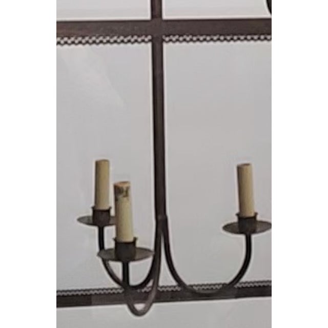 Extra Large Spanish Iron Lantern Chandelier For Sale - Image 6 of 7