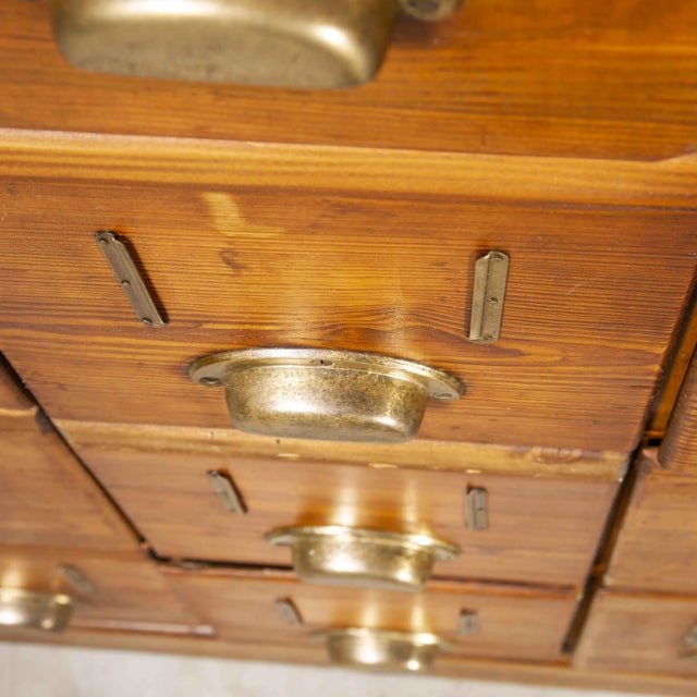 Wood Tall Chest of 28 Drawers, 1940s For Sale - Image 7 of 16