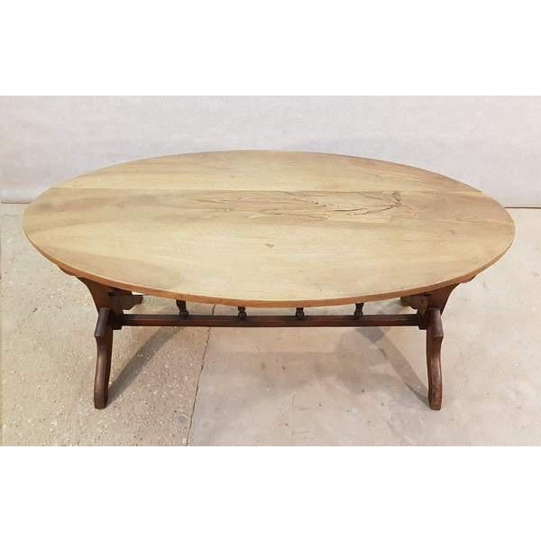Vintage Dutch Oval Oak Mid Century Coffee Accent Table Chairish