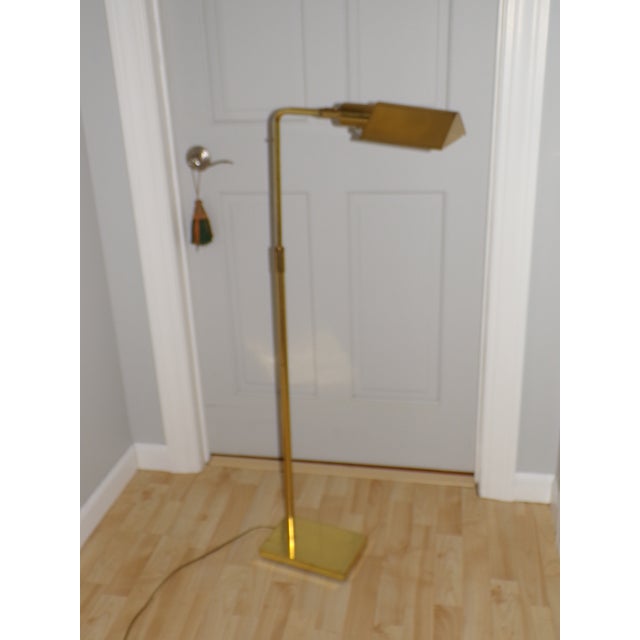 Vintage Mid Century Modern Koch & Lowy Directional Brass Articulating Floor Lamp For Sale - Image 14 of 16