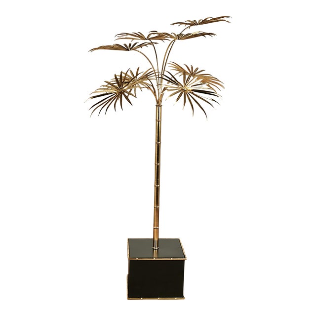 Vintage Italian Brass Palm Tree Sculpture For Sale