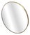 Vintage Mirror with Round Brass Frame, 1950s For Sale