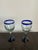 Pair of Hand-Blown-Style Stemmed Wine or Cordial Glasses For Sale - Image 4 of 7