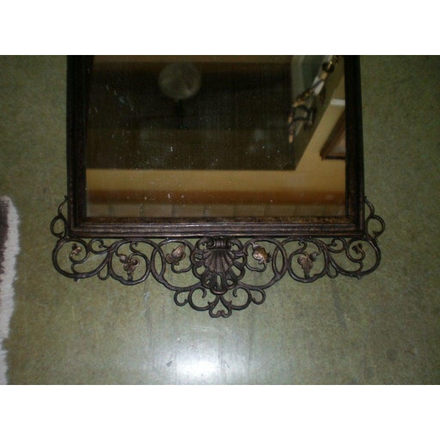 Art Deco Signed Oscar Bach Neoclassical Style Bronze Mirror For Sale - Image 3 of 10