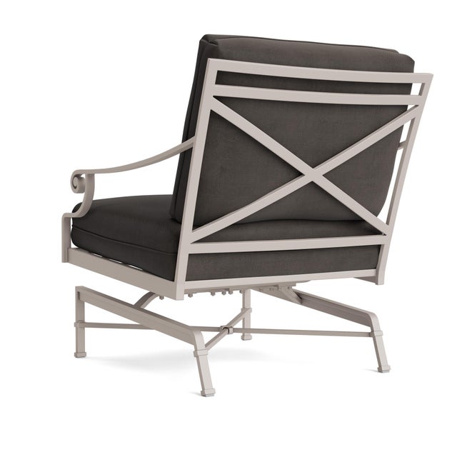 Not Yet Made - Made To Order Brown Jordan Venetian Motion Lounge Chair, Dove frame with Fusion Charcoal fabric For Sale - Image 5 of 11