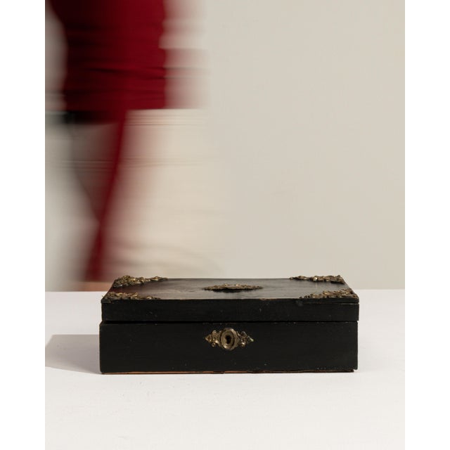 Black 19th Century France Black Brass Box For Sale - Image 8 of 18