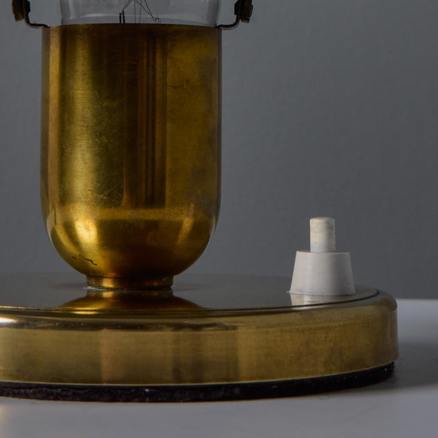 Rare 1940s Metal Table Lamp Attributed to Erik Tidstrand for Nordiska Kompaniet For Sale - Image 11 of 13