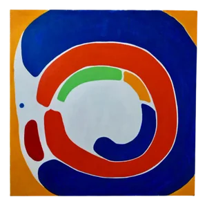 Abstract Composition, 1980s, Acrylic on Canvas