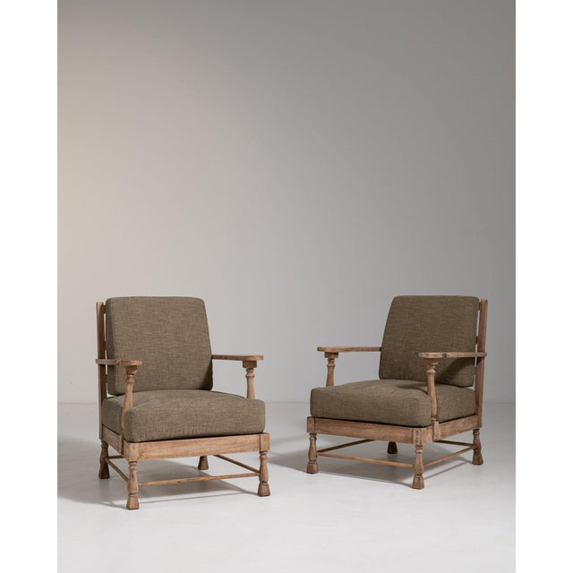 19th Century 19th Century France Mid-century Modern Tan Wood Armchair For Sale - Image 5 of 11