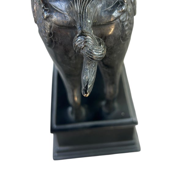 Vintage Tang Dynasty Style Ebonized Bronze War House Statue For Sale In Sacramento - Image 6 of 10