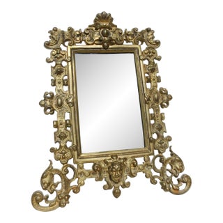 Antique Brass Gothic Style Photo Frame 19th Century For Sale
