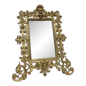 Antique Brass Gothic Style Photo Frame 19th Century