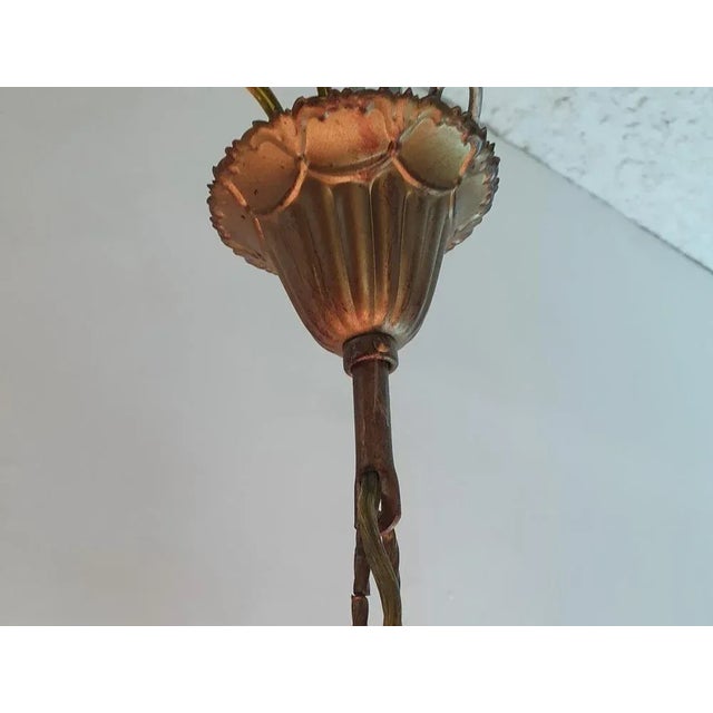 Metal Rococo Crystal Chandelier, Italy, 1950s For Sale - Image 7 of 10