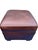 Animal Skin Vintage Restoration Hardware Style Leather Chair and Ottoman Set For Sale - Image 7 of 9