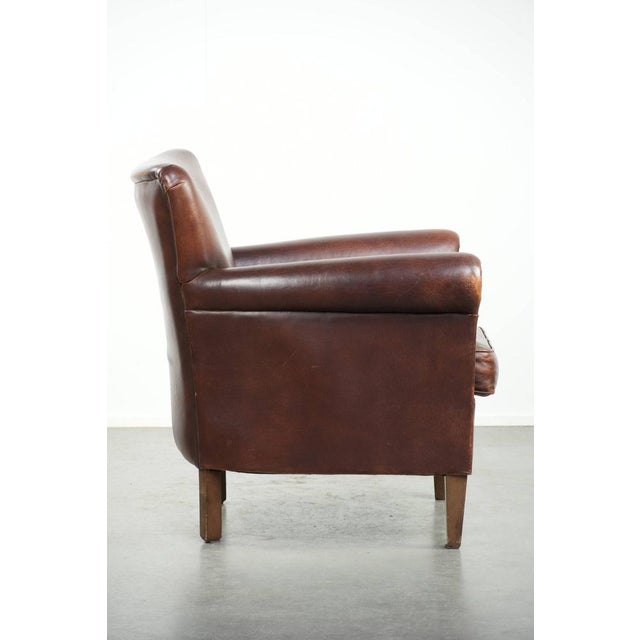 Club Chair in Sheepskin Leather For Sale - Image 3 of 18