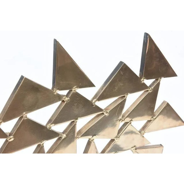 B. Chevalier Signed Chevalier Brass Geometric Sculpture French 1960's For Sale - Image 4 of 10