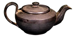 English Black Basalt Engine-Turned Teapot and Cover, C. 1790-1810