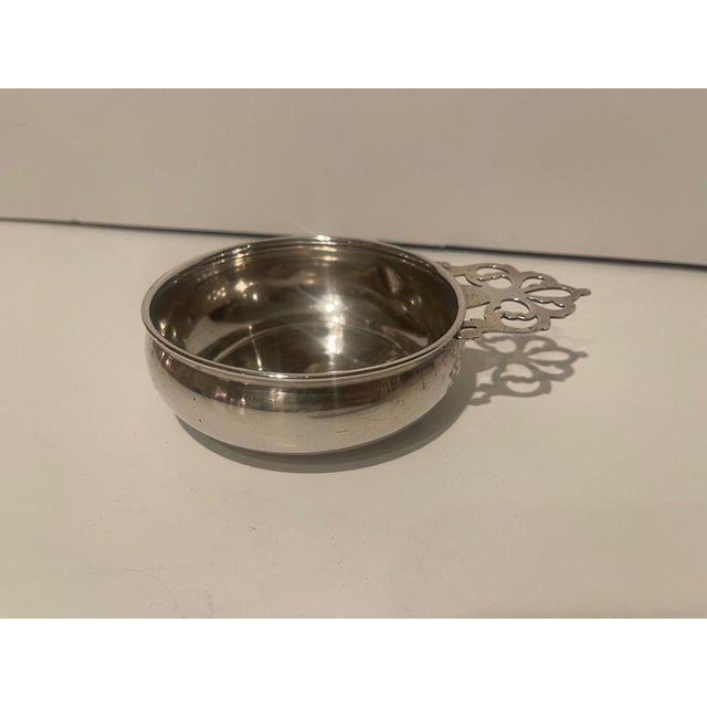 English English Georgian Style Sterling Silver Porringer Bowl, Late 19th Century For Sale - Image 3 of 8