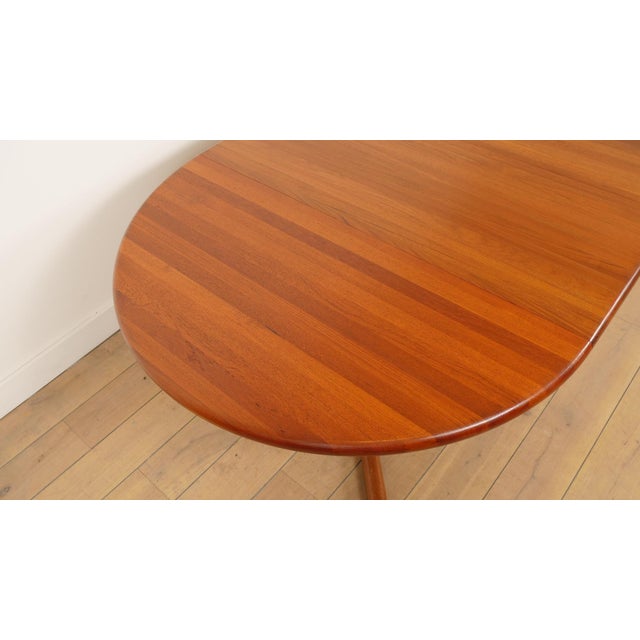 Vintage Extendable Teak Dining Table attributed to Dyrlund, 1960s For Sale - Image 10 of 11