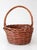 Brown Vintage Large Willow Gathering Basket With Tall Handle For Sale - Image 8 of 16