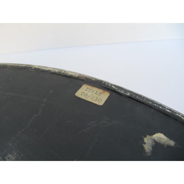 Italian Tole Burnt Orange Decorative Bowl With Black Designs Chairish