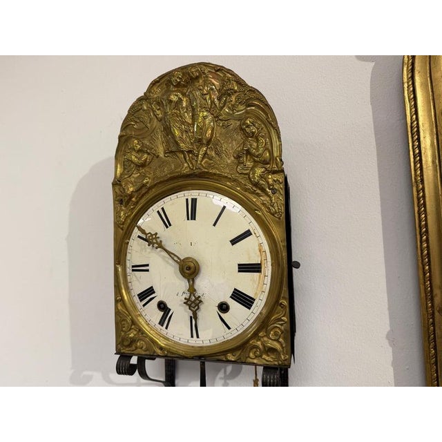 Comtoise Wall Clock with Lyra Pendel, France For Sale - Image 5 of 11