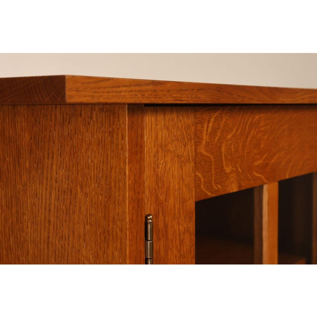 Stickley Harvey Ellis Mission Oak Inlay Bookcase For Sale - Image 10 of 18