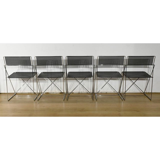 Metal Chairs by Niels Joergen Haugesen, 1980, Set of 5 For Sale - Image 7 of 18