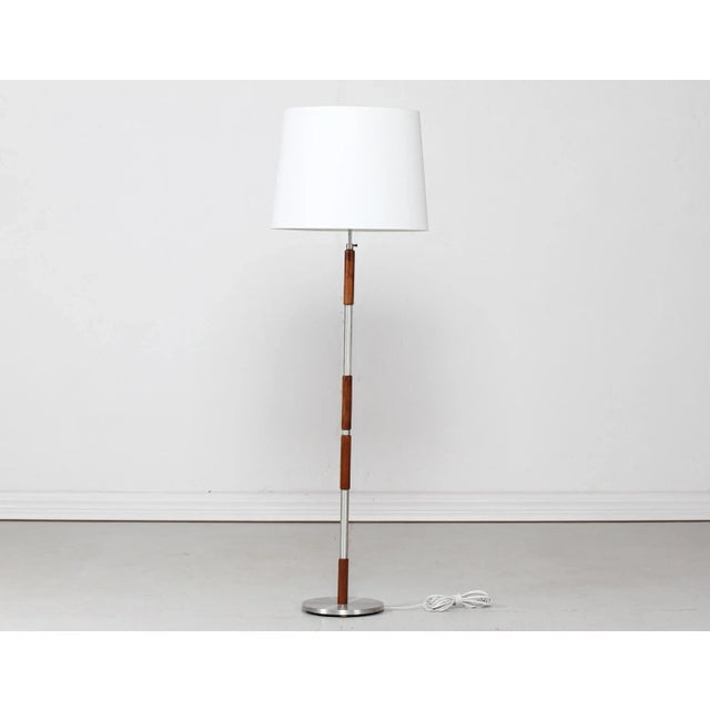 Danish Adjustable Rosewood and Steel Floor Lamp in the Style of Jo Hammerborg, 1960s For Sale - Image 11 of 11