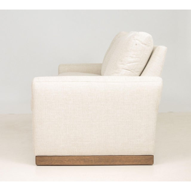 Vanguard White Upholstered Three-Seat Sofa For Sale In New York - Image 6 of 8