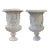 19th C or Older Antique Italian Carved Marble Bacchanalian Garden Urns - a Pair For Sale