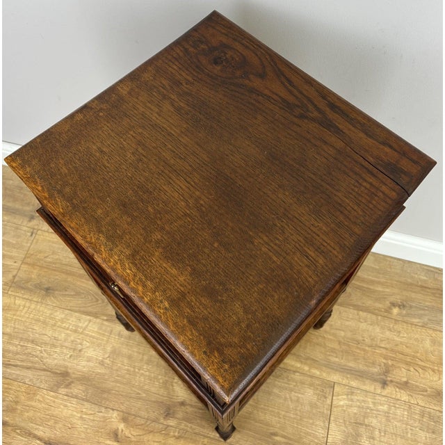 Antique French Oak Carved Nightstand For Sale - Image 13 of 15