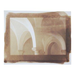 Vintage Cyanotype Architectural Detail Arches Photograph For Sale