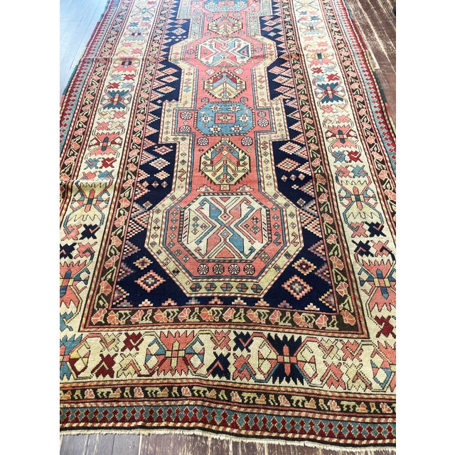 Antique Caucasian Seychour Rug, 4'6" × 10'4" For Sale - Image 9 of 10
