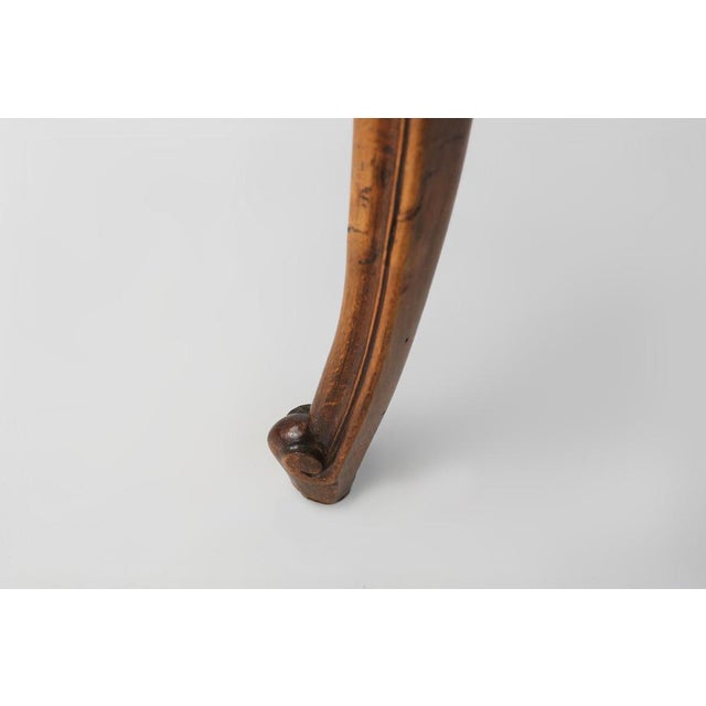 Sculpted Side Table in Wood, Glass and Rattan, France, 1950s For Sale - Image 10 of 15